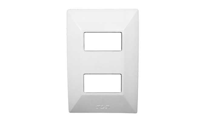 Placa 4×2 p/ 2 Módulos