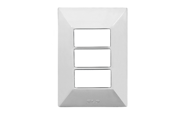 Placa 4×2 p/ 3 Módulos